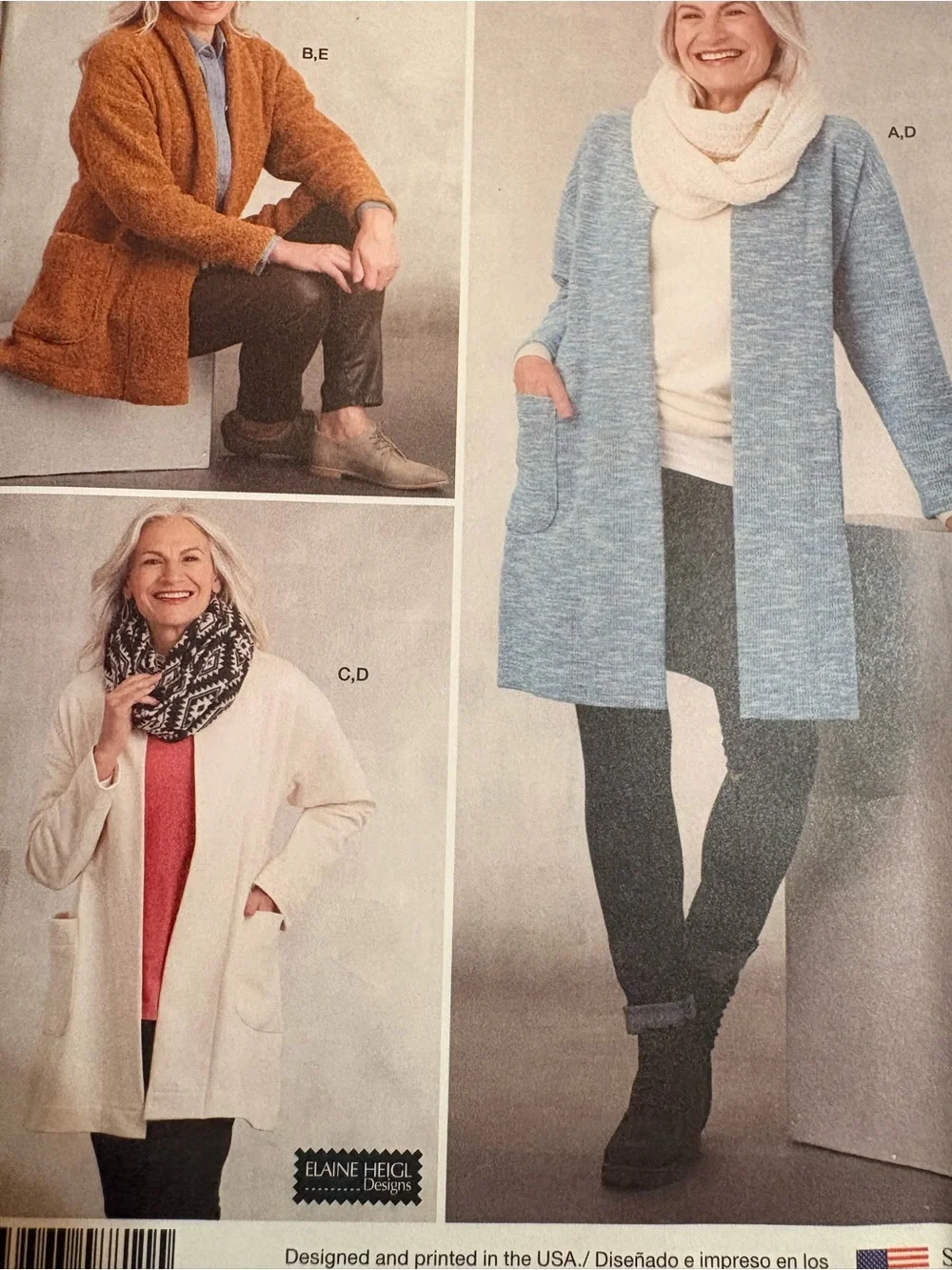 BN UNCUT SIMPLICITY 8811 A XS-XL SWEATER SCARF HEADBAND SEWING PATTERNS
